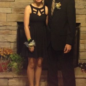 Black Cutout Lace Dress
